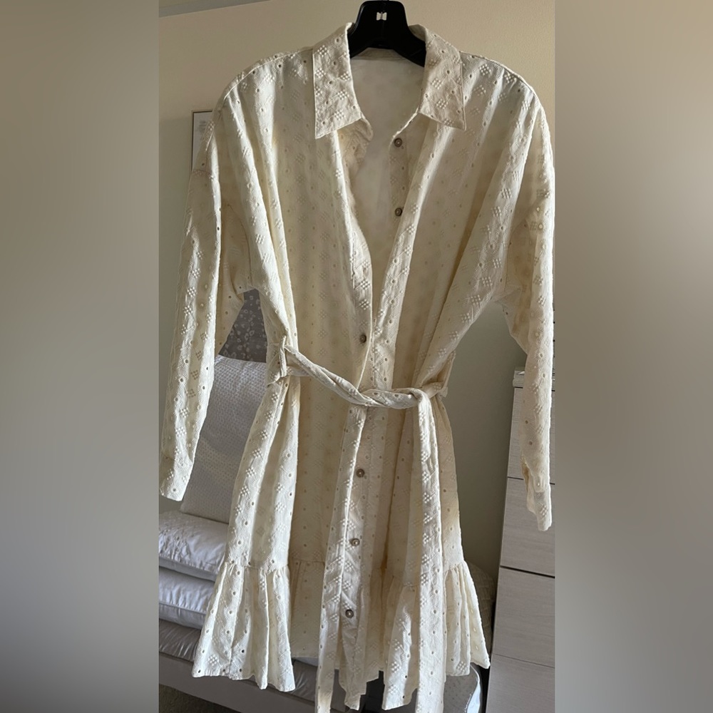 Zara Eyelet Flare Dress
